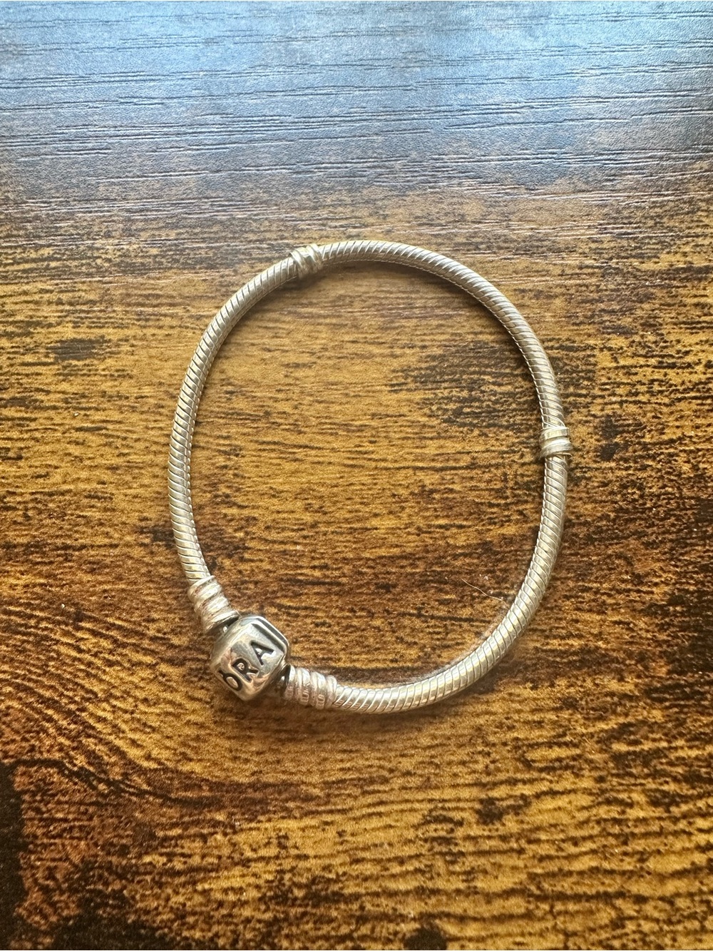 Pandora Moments Barrel Clasp Snake Chain Bracelet Sterling Silver